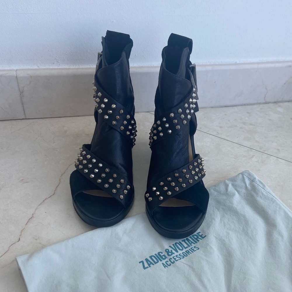 Zadig & Voltaire Black Bootie sandals size 39/9